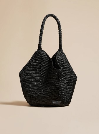 A black woven bag